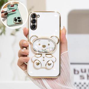 갤럭시 s24 23 22 21 노트 20 10 펄 곰돌이 미러 핑거톡 케이스