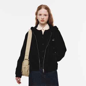 캉골 우먼스 코듀로이 오버핏 후드 집업 5144 블랙 KRFWZU51440BK