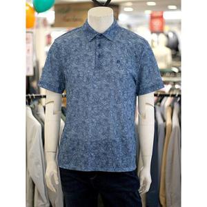 크로커다일 세이브존03 [피에르가르뎅] 남성 여름 플라워 프린트 쿨 반팔 카라 티셔츠 AGPQTS2415A