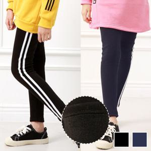 [제이키드주니어]두줄밍크레깅스 겨울 여아 레깅스 초등학생옷