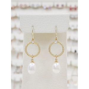 볼라레 세이브존03 볼라레 14k 라운드 담수진주 드롭 귀걸이 AGGF315AG