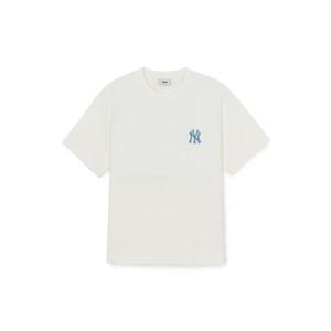 [엠엘비] 빈티지 데님라이크 모노그램 빅럭스 오버핏 반팔 티셔츠(3ATSM0663) 3ATSM0663