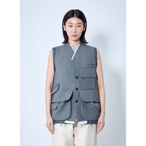 메종마르지엘라 디스트레스 울 웨이스트코트 S50FB0109 M35414