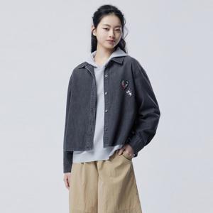 [베네통] 패치 데님 블라우스_BABL51631BK