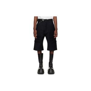 릭오웬스 반바지 블랙 템플 카고 게스 쇼츠 261232M193088