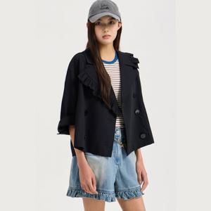 [럭키슈에뜨]프릴 폴리 자켓 LQJAX26100-4850