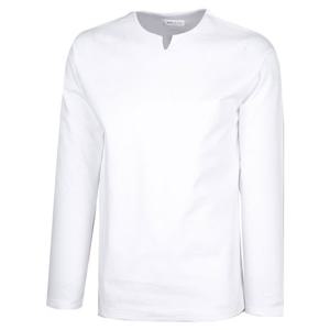 남자 루즈핏 분또 브이넥 긴팔 티셔츠 RB-TSA-Q008-화이트