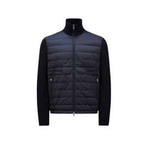 남성 몽클레르 패딩 울 가디건 네이비 블루 - 24FW  J2-091-9B50700-A9341-777