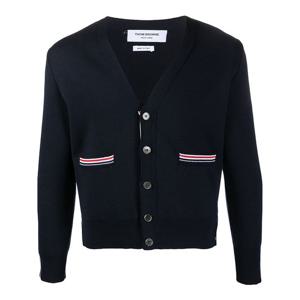 톰브라운 스트라이프 트리밍 가디건 네이비 MKC354A Y1002 415