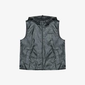 [씨]페이크레더 후드 베스트 SLVXX2712