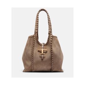 Tods T Timeless 미디엄 스웨이드 토트 백 P01129345