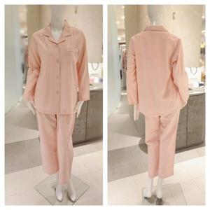 [비너스 란제리] 비너스냉감 면 레이온 폴리 시어서커 여름 여성 파자마 잠옷 VPA4521W OC(연크림색) VPA452100000