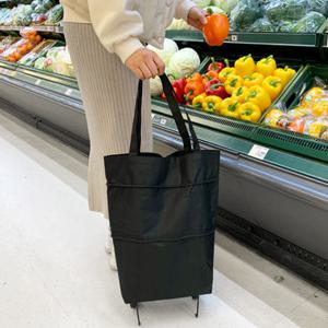 생활만렙 [체험특가] 3단 변신 접이식 쇼핑카트 쇼퍼백 카트 대용량 장바구니 가방