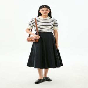 플레어 미디 스커트