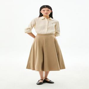 플레어 미디 스커트