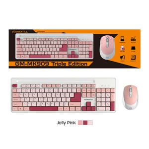 맥스틸 맥스틸 저소음 GM-MK909 Triple Edition 무선 키보드 마우스 세트 (젤리 핑크)