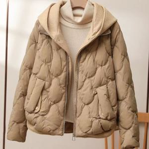 마감할인[블랙퀸] 라레오 덕다운 레이어드 패딩점퍼 blk002746