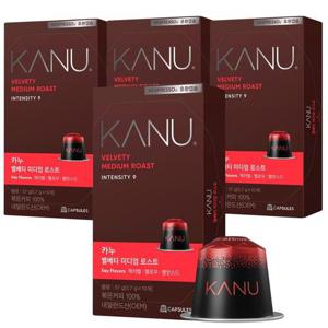 갤러리아_맥심 카누 캡슐커피 벨베티 미디엄 로스트 10개입 x 4개[네스프