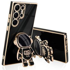 갤럭시 S23 울트라 케이스 심플 우주비행사 카메라보호 캐릭터 거치대 젤리 실리콘 핸드폰 케이스 M1032