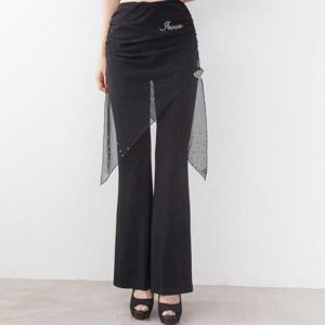 [까르죠아]왕보석 사선날개 랩바지 댄스 스포츠바지 랩스커트 여성 라인 줌바 차밍 사교 라틴