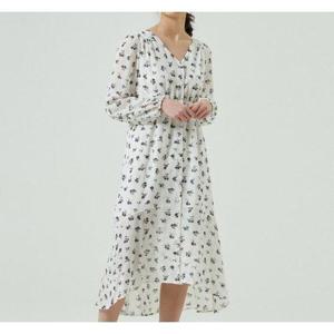 [미쏘][미쏘]브이넥 플로럴 롱 원피스