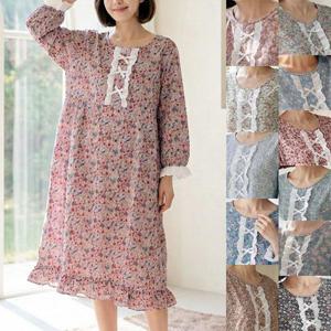 [엄마옷 로즈맘] 소찬리본레이스홈웨어원피스