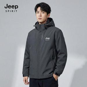 [지프]JEEP SPIRIT 공용 기능성 후드 바람막이 다크그레이 (JSFAJK36)