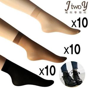 [제이투와이]여자 앵글삭스 두꺼운 발목스타킹 양말10족