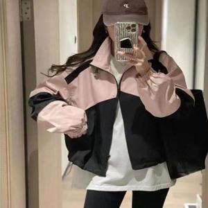 [오노마] ONM 여자 간절기 크롭 얇은 바람막이 윈드브레이커 점퍼