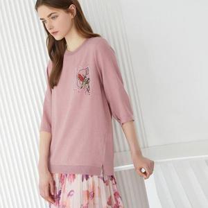 바띠 모달 티 블라우스 핑크 홈쇼핑 상품 엄마옷