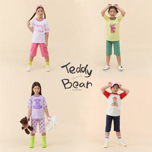 [초특가+텐텐][테디베어] 오가닉코튼 여아 데일리셋업 4세트(상하의 8종)