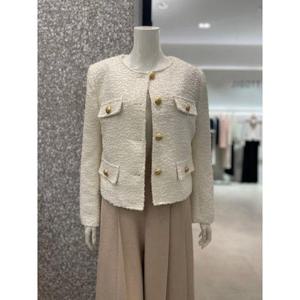 갤러리아_[JR9E0JK503]플랩 포켓 장식 트위드 자켓