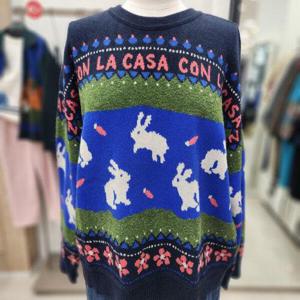 [베네통]자카드 토끼 니트 BAKPA8461NY_IC