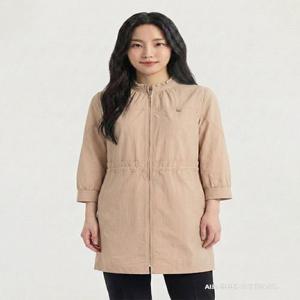 [크로커다일레이디]셔링 집업 코트_CLCMCT104