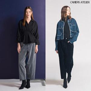 [막스스튜디오][까이에 아뜰리에] 25FW 여성 커브드 벨벳 데님팬츠