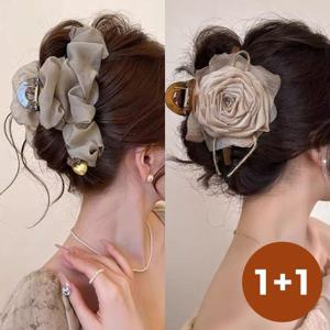 볼륨업 브라운 헤어 집게핀1+1