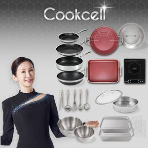 블랙큐브 쿡셀 홀로그램큐브팬+사각멀티팬+패밀리팬세트(프라이팬22cm, 프라이팬28cm, 소테팬28cm, 궁중팬28cm)+(사각멀티팬+32패밀리팬/뚜껑+28찜기+28유리뚜껑)+키친툴5종+쿡셀 믹싱볼2종(20cm, 24cm)+쿡셀 스텐밧드2종+쿡셀 인덕션