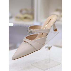 바이로쏘 세이브존03 스틸레토 힐 큐빅 버클장식 7cm 뮬 힐 (BY)23S9894BJ3