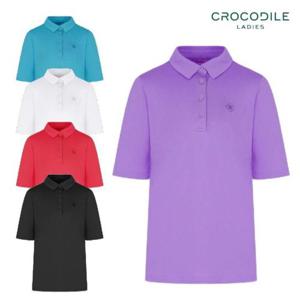 [크로커다일레이디]CLEMTS908/자수로고반팔카라티셔츠_JK