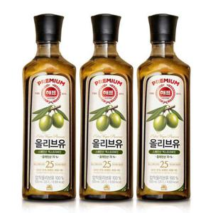 [해표]해표 압착 올리브유 500ml x 3개 / 엑스트라버진 올리브오일
