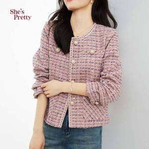 ★긴급공수★ [쉬즈프리티] (선착순100명) 러블펄버튼트위드자켓
