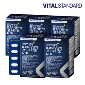 바이탈스탠다드 관절연골엔 뮤코다당단백 콘드로이친 1200 x 60정 x 5박스(5개월분)