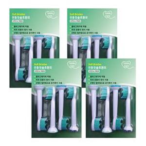 필립스 전동칫솔모 소닉케어 토비 호환모 4팩 (16입)