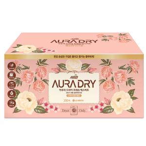무료배송 아우라 드라이 섬유 유연 시트 200매(건조기용)