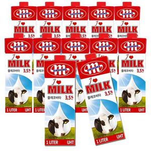 믈레코비타 수입 폴란드 멸균우유 1000ml,  12개