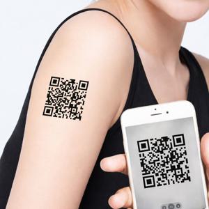 QR 스티커 큐알스티커 스티커타투 타투스티커 판박이 문신 헤나 스티커 쓸데없는 우정 선물