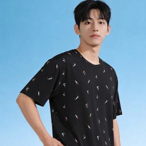 6C15 남성용 냉감 아이스 여름 파자마 반팔 실내복