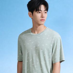 6C14 남성용 냉감 아이스 여름 파자마 반팔 실내복