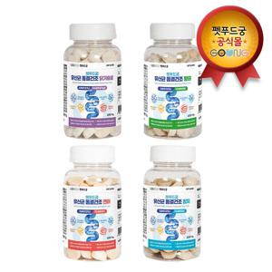 유산균 동결건조 대용량 4종 가수분해 100% 프로바이오틱스 닭가슴살 연어 참치 황태