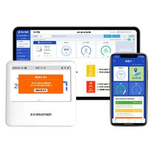 국내생산 KW-STI600 IoT 체감온도계 산업현장 학교 군부대 폭염알림 체감온도측정